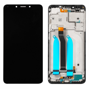 Γνήσια Οθόνη LCD με Touch Panel και Mid-Frame για Xiaomi Redmi 6 - Μαύρο