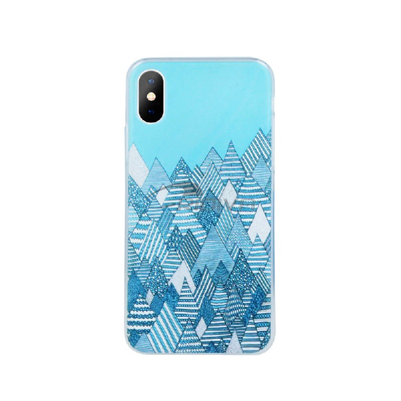 Θήκη Σιλικόνης Ultra Trendy με σχέδιο Winter1 για iPhone 7/8 Plus - Μπλε