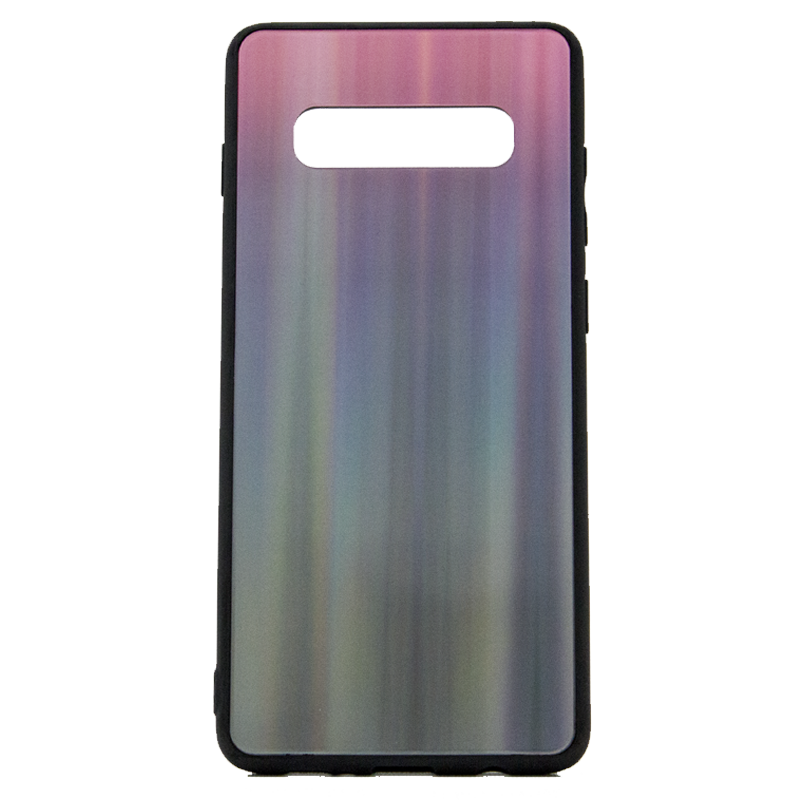 Θήκη Back Cover Aurora Glass για Samsung S10 Plus - Ροζ / Μαύρο