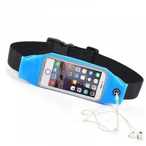 Sports Waist Case with Window για Smartphones 6.2" - Θήκη Μέσης με παράθυρο για Smartphones - Μπλε