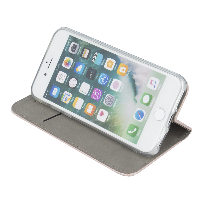 Θήκη Flip με Πορτάκι Smart Magnetic για Xiaomi Mi Note 10 - Ροζέ Χρυσό