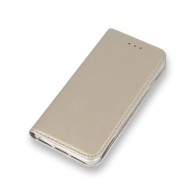 Θήκη Flip με Πορτάκι Smart Magnetic για Samsung A6 Plus 2018 - Χρυσό