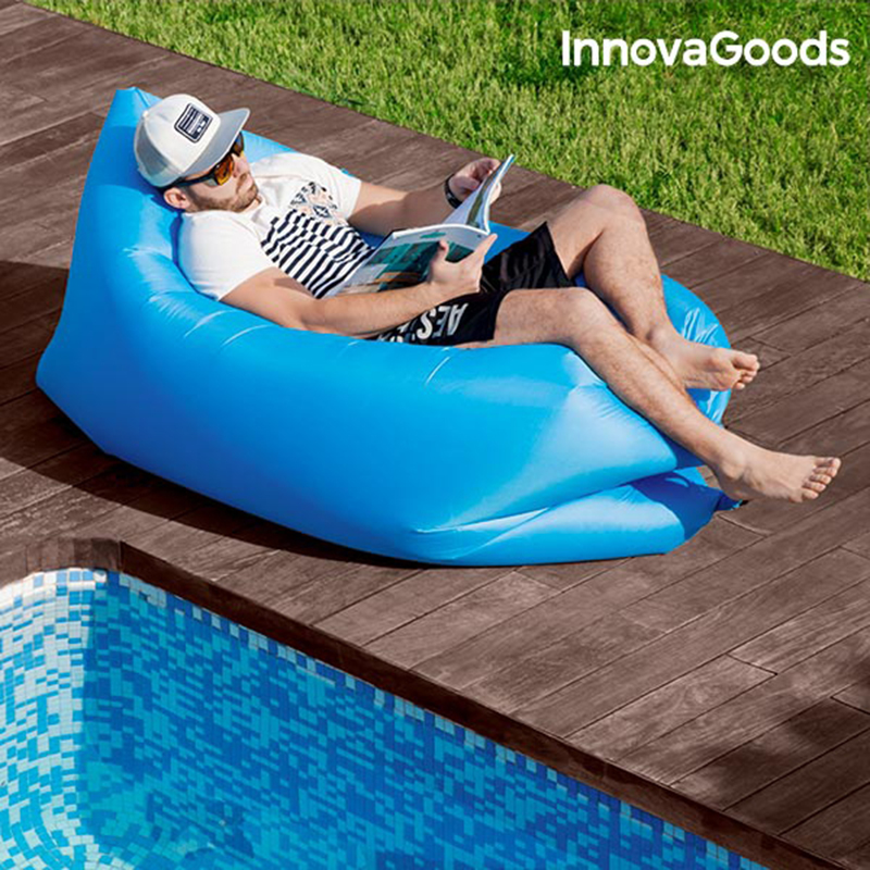 Φουσκωτό Στρώμα και Κάθισμα Ξαπλώστρα Innovagoods - Μπλε Φουσκωτό Στρώμα και Κάθισμα Ξαπλώστρα Innovagoods - Μπλε
