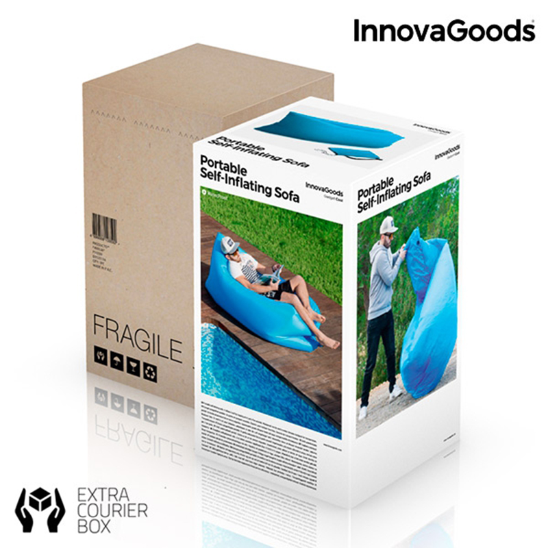 Φουσκωτό Στρώμα και Κάθισμα Ξαπλώστρα Innovagoods - Μπλε Φουσκωτό Στρώμα και Κάθισμα Ξαπλώστρα Innovagoods - Μπλε