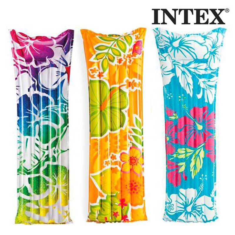 Φουσκωτό Στρώμα INTEX Flower - Πορτοκαλί Φουσκωτό Στρώμα INTEX Flower - Πορτοκαλί