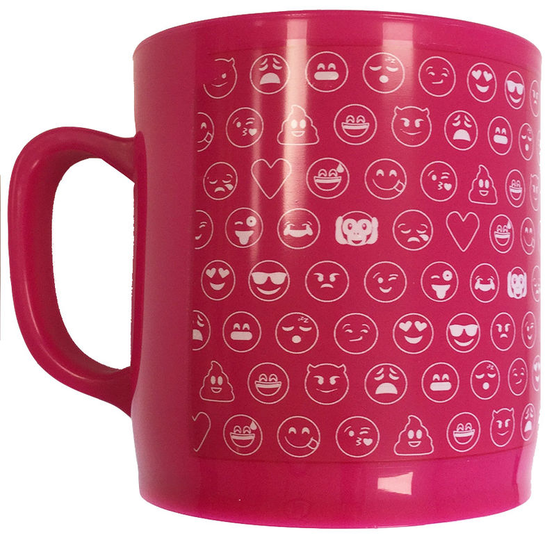 Κούπα Πλαστική Emoticonworld με Λογότυπο Emoji Mosaic - Ροζ