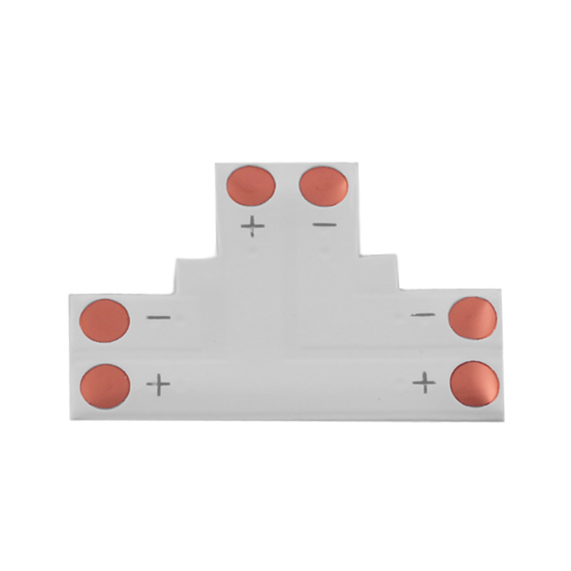 LED Strip Connector type T PCB 8mm 2 PINS