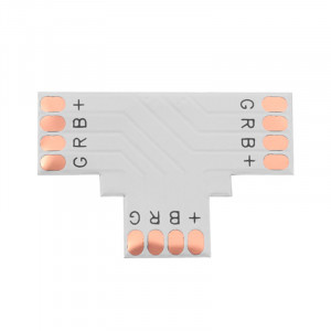 LED Strip Connector type T PCB 10mm 4 PINS