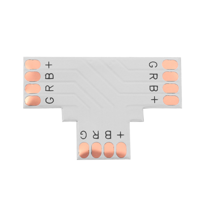 LED Strip Connector type T PCB 10mm 4 PINS LED Strip Connector type T PCB 10mm 4 PINS