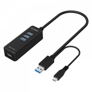 USB Hub 4 Ports ORICO H4019-U3 USB 3.0 - Μαύρο