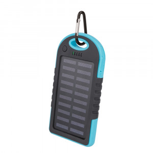Powerbank 5000mAh Setty solar Power με Ηλιακό Panel - Μπλε