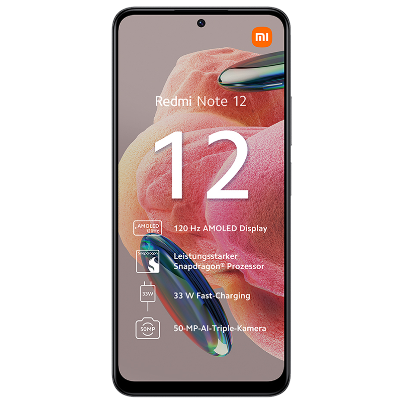 Xiaomi Redmi Note 12 4G Dual-SIM NFC (4GB/128GB) Onyx Grey EU
