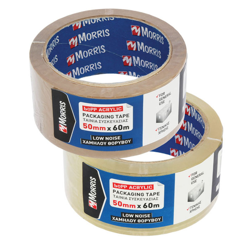 Ταινία Συσκευασίας Χαμηλού Θορύβου Morris 48mm x 60m - Διάφανη Ταινία Συσκευασίας Χαμηλού Θορύβου Morris 48mm x 60m - Διάφανη