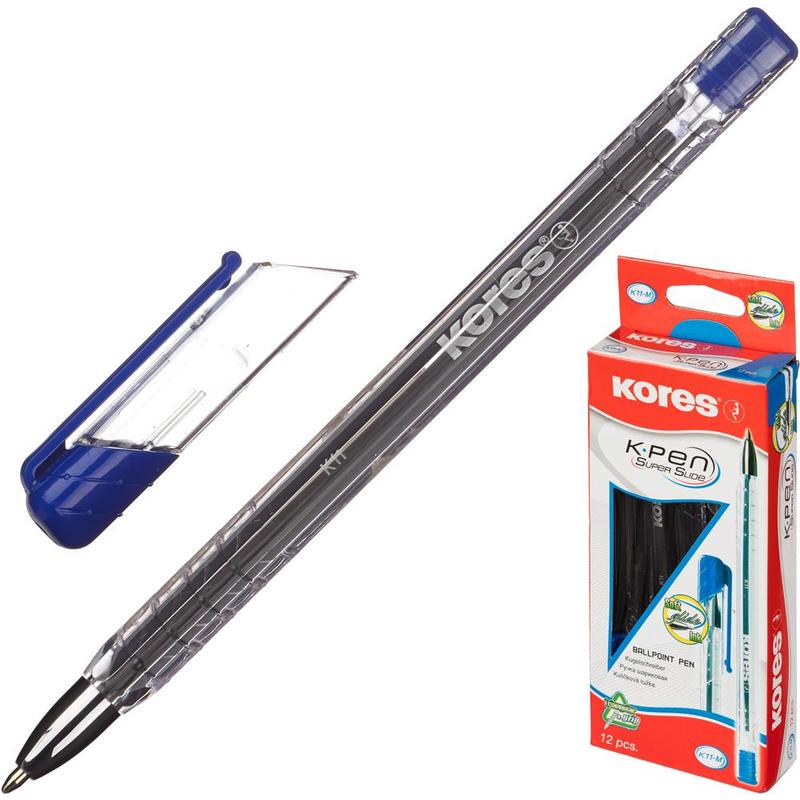Στυλό Διαρκείας Kores K-Pen Super Slide K11-M - Μπλε