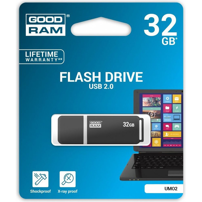 Στικάκι USB GOODRAM UMO2 32GB USB 2.0 - Μαύρο