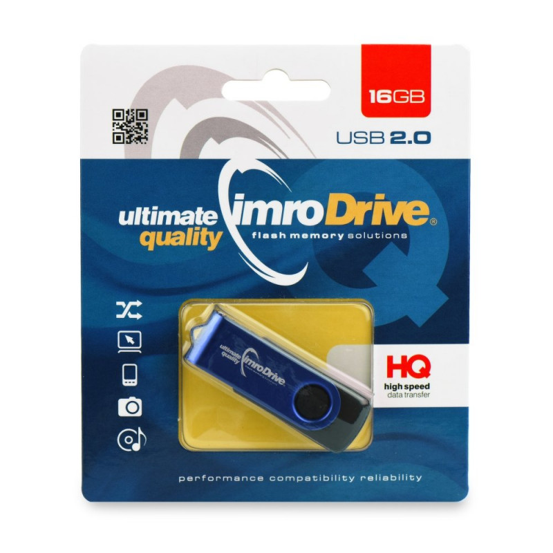 Στικάκι USB Pendrive IMRO Axis 16GB - Μπλε/Μαύρο