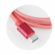 Καλώδιο Φόρτισης και Μεταφοράς Δεδομένων Metal USB σε TYPE C 3.0 1m - Κόκκινο