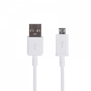 Καλώδιο Φόρτισης και Μεταφοράς Δεδομένων microUSB 1m - Άσπρο