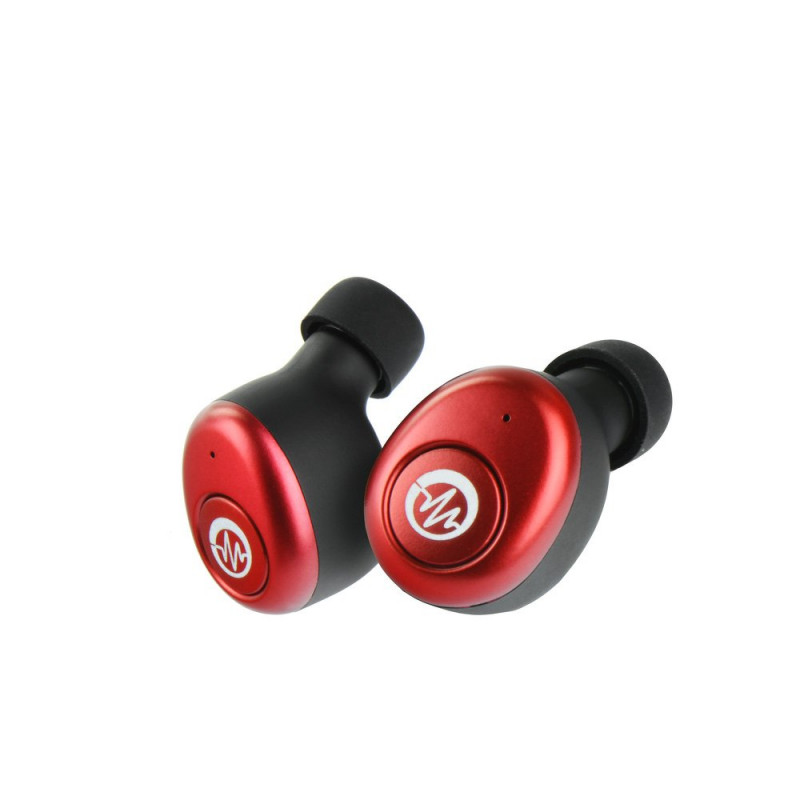 Bluetooth Headset Stereo Enod Mini Ring - Κόκκινο