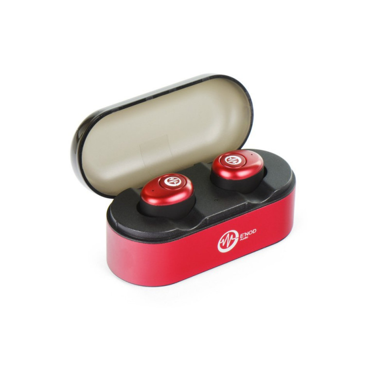 Bluetooth Headset Stereo Enod Mini Ring - Κόκκινο