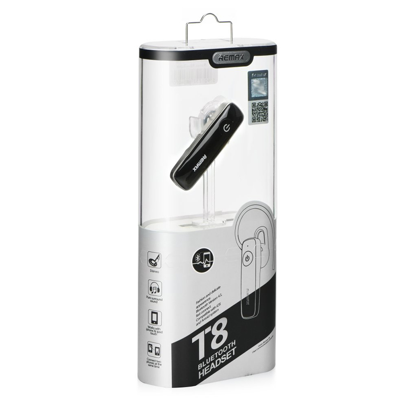 Ακουστικό Bluetooth Remax RB-T8 - Μαύρο Ακουστικό Bluetooth Remax RB-T8 - Μαύρο
