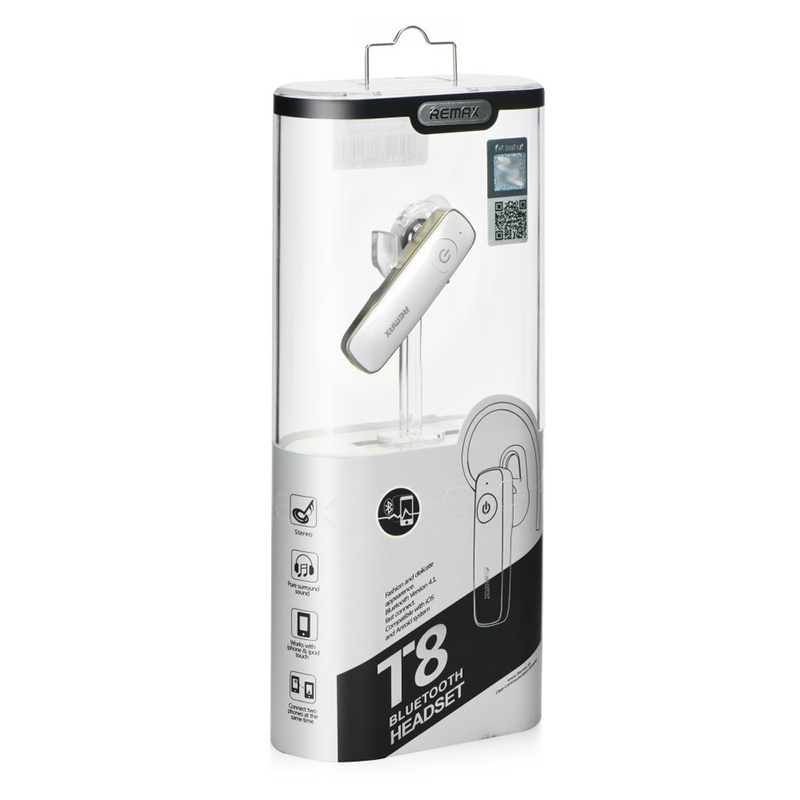 Ακουστικό Bluetooth Remax RB-T8 - Άσπρο Ακουστικό Bluetooth Remax RB-T8 - Άσπρο