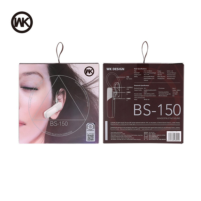 Ακουστικό Bluetooth WK-Design BS150 - Μαύρο Ακουστικό Bluetooth WK-Design BS150 - Μαύρο