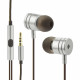 Handsfree OEM Stereo Ακουστικά Universal με Ρυθμιστή (EN50332-2) - Ασημί