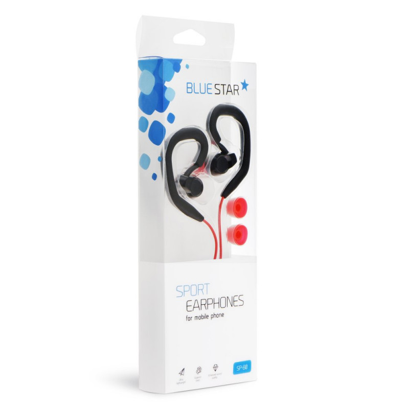 Handsfree Bluestar Ακουστικά Handsfree Sport Sp80 - Μαύρο / Κόκκινο Handsfree Bluestar Ακουστικά Handsfree Sport Sp80 - Μαύρο / Κόκκινο