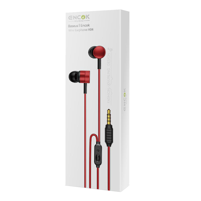 Handsfree Ακουστικά Baseus Enock H04 - Κόκκινο Handsfree Ακουστικά Baseus Enock H04 - Κόκκινο