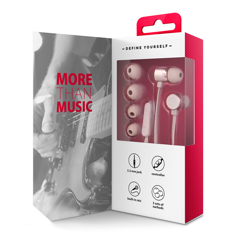 Handsfree Ακουστικά Forever MSE-200 Metal Stereo - Ροζ Χρυσό Handsfree Ακουστικά Forever MSE-200 Metal Stereo - Ροζ Χρυσό