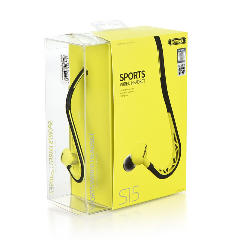 Handsfree Αθλητικά Ακουστικά Remax RM-S15 - Κίτρινο Handsfree Αθλητικά Ακουστικά Remax RM-S15 - Κίτρινο