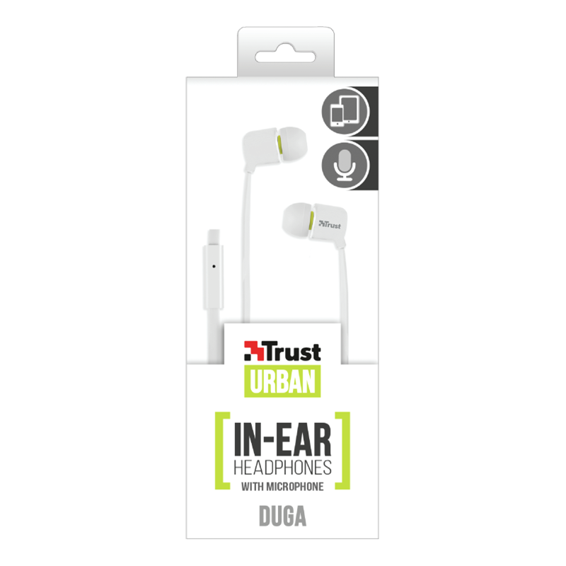 Handsfree Ακουστικά Trust Duga - Άσπρο Handsfree Ακουστικά Trust Duga - Άσπρο