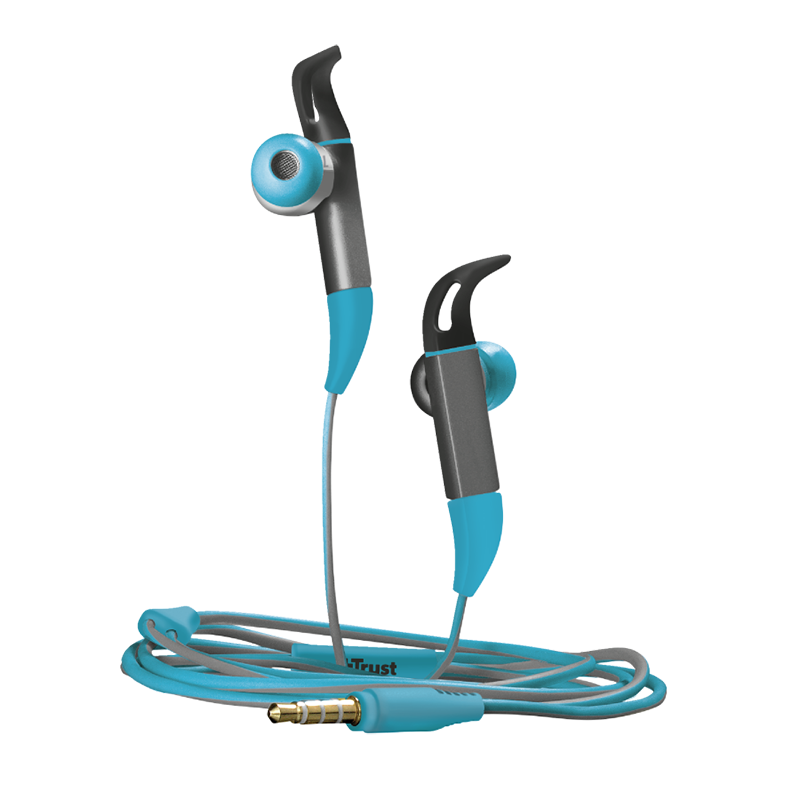 Handsfree Ακουστικά Trust Fit In-ear Sports - Μπλε Handsfree Ακουστικά Trust Fit In-ear Sports - Μπλε