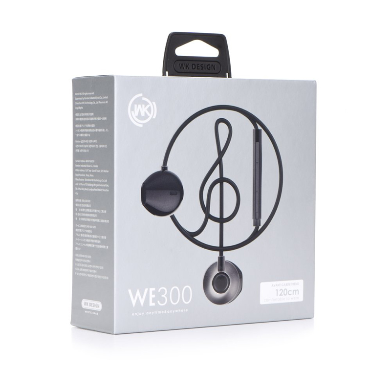 Handsfree Ακουστικά WK-Design WE300 - Μαύρο Handsfree Ακουστικά WK-Design WE300 - Μαύρο
