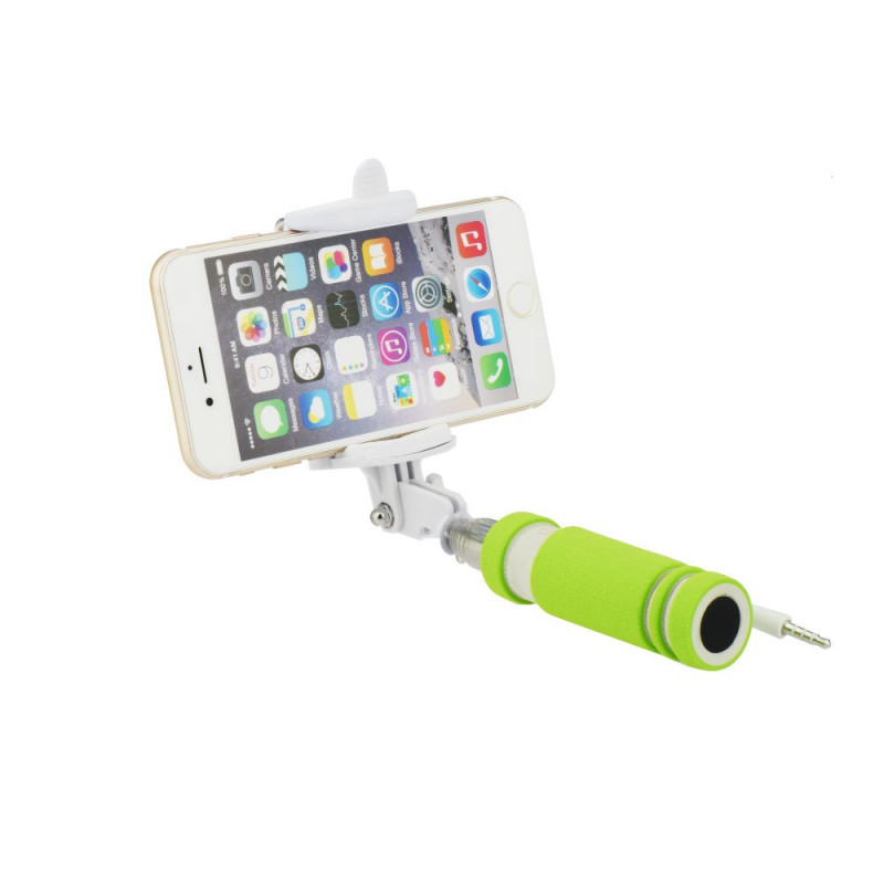 Selfie Stick Blun Mini Monopod με Καλώδιο - Πράσινο