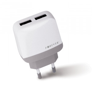 Φορτιστής Σπιτιού Forever 2 x USB 2.4A - Άσπρο