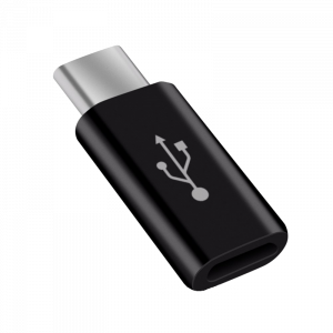 Αντάπτορας MicroUSB (F) σε Type-C (M) - Μαύρο