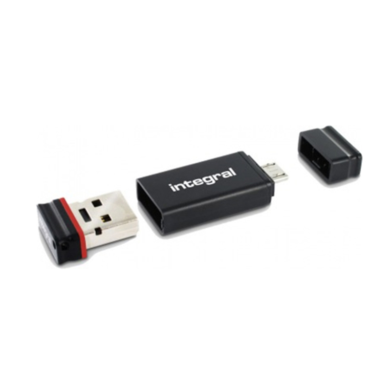Αντάπτορας Integral OTG USB με microSD Slot - Μαύρο