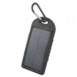 Powerbank 5000mAh Setty solar Power με Ηλιακό Panel - Μαύρο