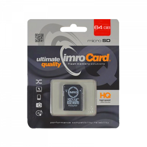 Κάρτα Μνήμης IMRO MicroSDXC 64GB UHS-I cl.10 με Αντάπτορα