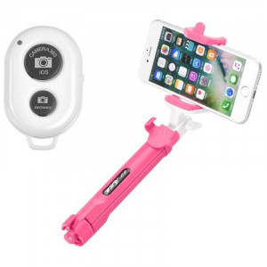 Selfie Stick Tripod Blun Bluetooth SSTR-01 - Ροζ