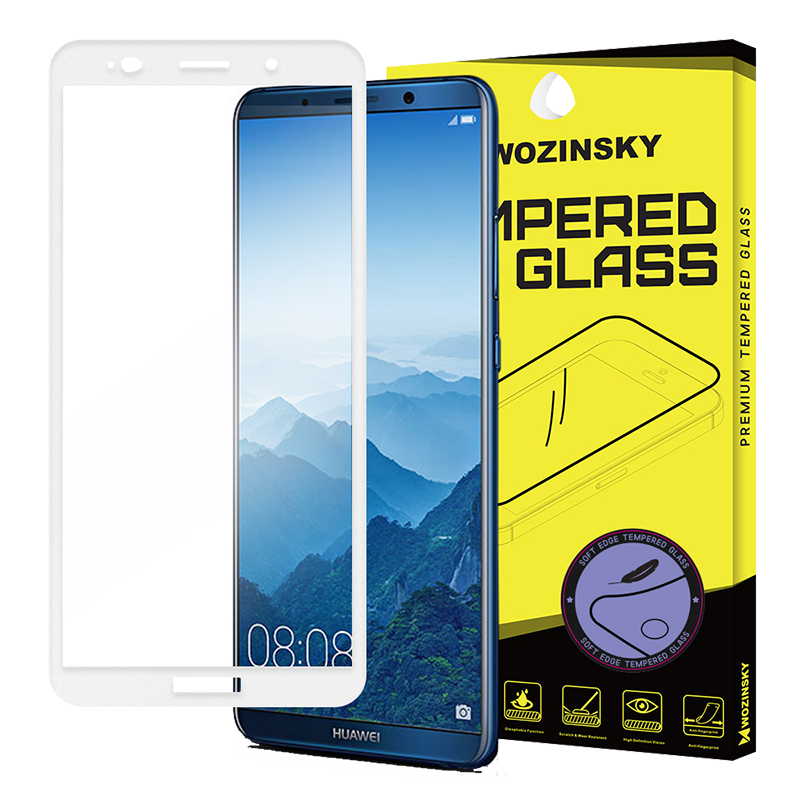 Tempered Glass Wozinsky 9H Προστασία Οθόνης Full Cover Soft Frame για Huawei Mate 10 Pro - Άσπρο