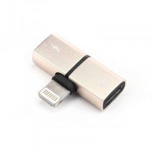 Αντάπτορας Splitter Lightning (M) σε 2 x Lightning (F) - Χρυσό