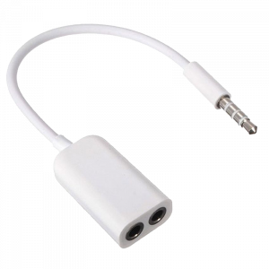 Αντάπτορας Splitter Audio Jack 3.5mm (M) σε 2 x Audio Jack 3.5mm (F) - Άσπρο