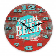 Ρολόι Τοίχου Γυάλινο Ice Cold Beer