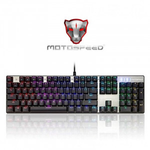 Gaming Πληκτρολόγιο Motospeed Orion CK104 Special Edition Ενσύρματο Μηχανικό RGB (Blue Switches) - Ασημί