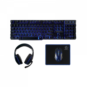 Gaming Πληκτρολόγιο & Ποντίκι & Ακουστικά & Μouse Pad Rebeltec Sherman