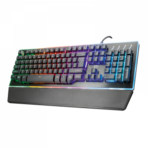Gaming Πληκτρολόγιο Trust GXT 860 THURA Ημι-Μηχανικό (Αγγλικά) - Μαύρο 