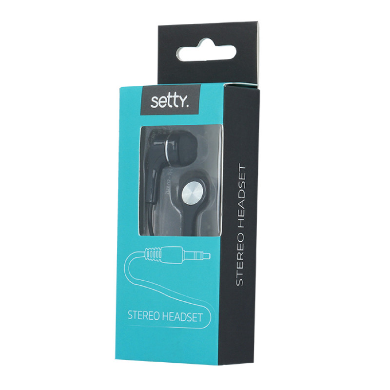 Handsfree Ακουστικά Setty In-Ear - Μαύρο Handsfree Ακουστικά Setty In-Ear - Μαύρο